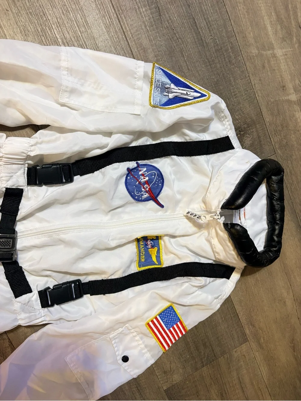Aeromax Astronaut Costume Youth Kids Size 8-10 White NASA Flight Suit Dress Up